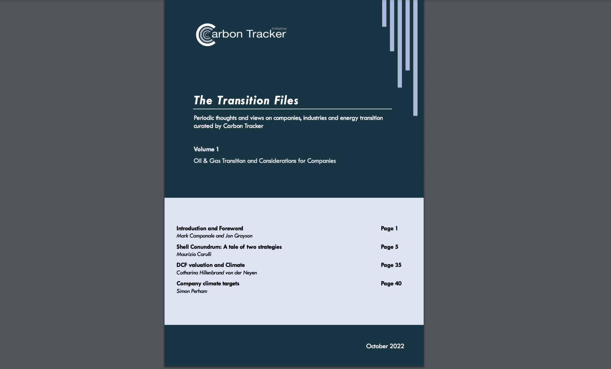 The Transition Files: periodic thoughts and views on companies, industries and energy transition image